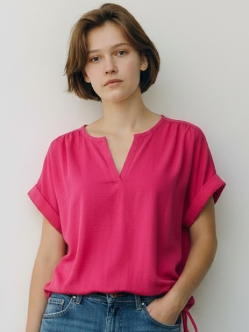 BCBGMaxAzria Fuchsia Blouse